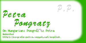 petra pongratz business card